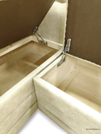 Кухонный Угловой диван "ФОРУМ-5МН" Слоновая кость, левый