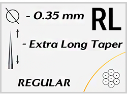 PEACH - Round Liner Long Taper Extra / 0.35