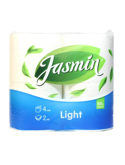 Бумага туалетная Jasmin Light 2сл бел цел 18м 4рул/уп