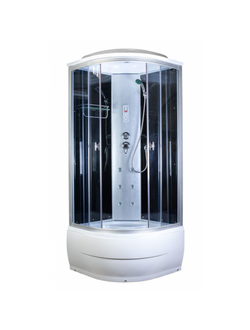 Душевые кабины AQUACUBIC 3103B grey black 100×100×220см