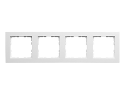 1L1004WM Рамка четверная белый матовый