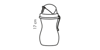 Детская бутылочка с трубочкой BAMBINI 300 мл, розовый, синий/ Tescoma