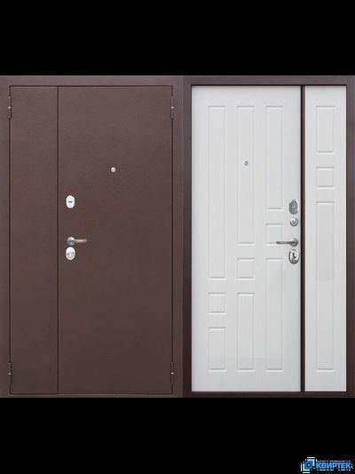 Дверь входная металлическая двустворчатая Гарда 7 см купить в Челябинске | КВИРТЕК