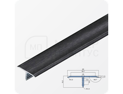 порог T-образный 25 мм. NEEXY PV103-46 BBL-D Черный блестящий браш 2.7 м.