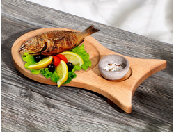 Доска для подачи рыбной продукции, пропитано минеральным маслом, 330?180 мм, берёза