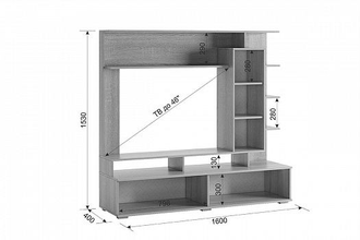 Мини-стенка для ТВ Лоя (1600х400х1530)