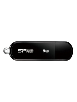 Флеш-память Silicon Power LuxMini 322, 8Gb, USB 2.0, черный, SP008GBUF2322V1K