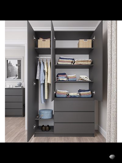 Мадера шкаф ШМ 1200 Графит