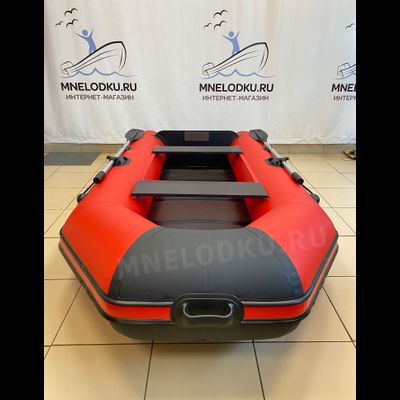 Моторная лодка Аква 2800 слань-книжка киль красный/черный