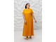 Платье женское А-образного силуэта из льна арт. 6259 (Цвет желтый) Размеры 48-62