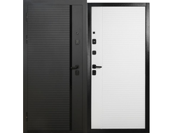 Дверь металлическая ДМ 10-2 мдф/мдф белый