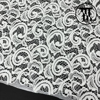Гипюр-стрейч "Узор", цв. Белый