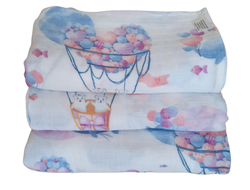 Муслиновые пеленки для новорожденных На воздушных шарах