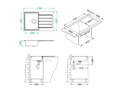 Мойка Alveus Line 80