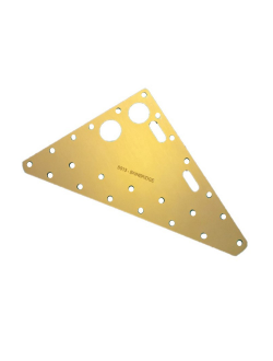 Фаловая дощечка грота Bainbridge B913 195x153x3.2мм золотая из анодированного алюминия