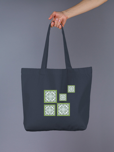 Платок "Сказки леса" - принт по мотивам авторского цифрового коллажа