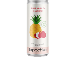 Натуральный лимонад "Pineapple+Lychee", 0,33л, (Lapochka)