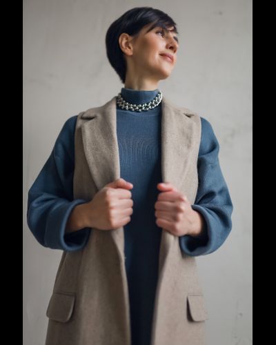 Жилет из шерсти (песочный)