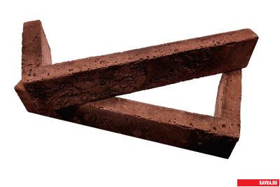 Угол "ЛОНГБРИК", 235*110*20мм (+/-2%), бетон, цв.Красный, уп.1,2м/п (24шт)(13кг)(36уп)