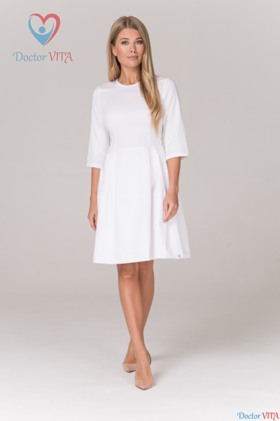ПЛАТЬЕ медицинское Dr.Super "Happy" белое