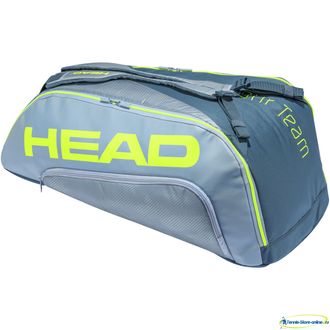 Теннисная сумка Head Tour Team Extreme 9R Combi 2021 (серый-зелёный)