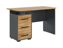 Стол компьютерный 1200 Лайт-2 графит/дуб крафт золотой