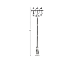 Садово-парковый светильник серии  St.Louis  L-3(2.0m)