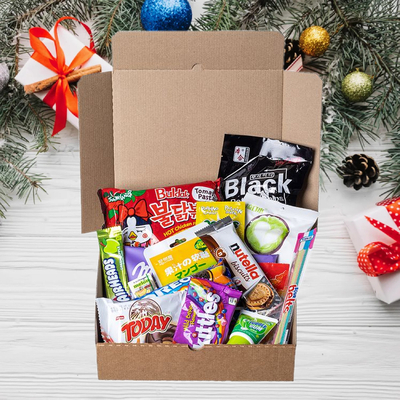 Новогодняя коробочка сладостей - Размер L (14-16 сладостей)