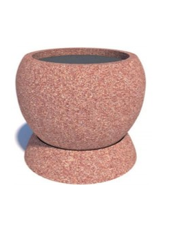 Уличное кашпо для цветов из архитектурного бетона №9 (красный)