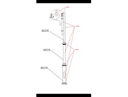 Опора парковая с приставным кронштейном