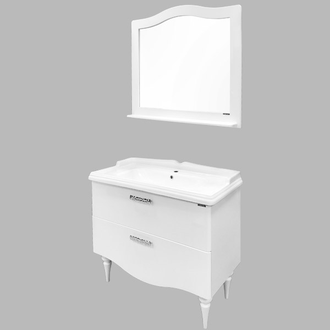 Зеркало "Монако-100" белый глянец