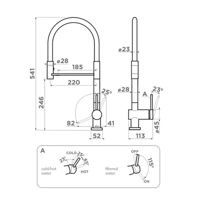 Смеситель OMOIKIRI Kanto-2 Plus-SB