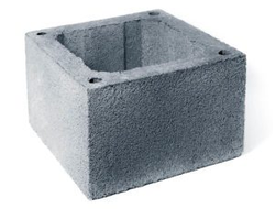 Дымоход из керамзитобетона, 380*380*240 мм