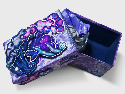 "Морская легенда", подарочная 3Д-коробочка ручной работы