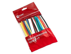 Трубка термоусаживаемая ТУТнг 6/3 упаковка 7 цветов по 3шт 10см EKF