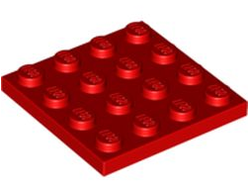 Plate 4 x 4, Red (3031 / 303121 / 4243814)