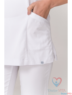 БЛУЗА МЕДИЦИНСКАЯ DR.SUPER "Viki" БЕЛАЯ
