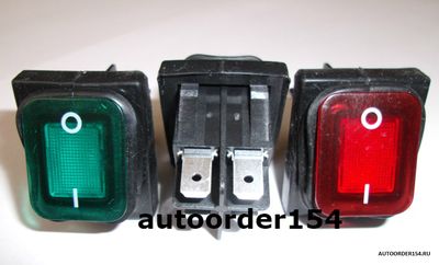 Выключатель клавиша герметичная "широкая" с подсветкой 03000141