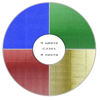 Картон цветной гофрированная Апплика А4 в ассортименте 4 цветов (4 листа) 1173929