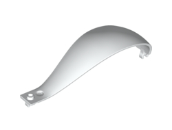 Panel 4 x 4 x 11 Curved Tapered with Clip at Each End, White (18969 / 6096321 / 6331481)