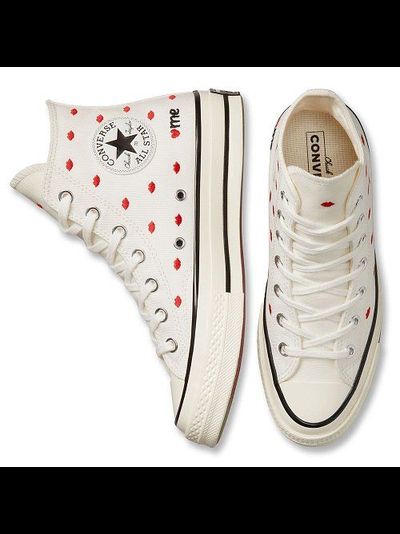 Converse Chuck Taylor Valentines Day белые высокие с губками