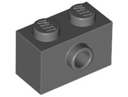 Brick, Modified 1 x 2 with Stud on Side with Bottom Stud Holder, Dark Bluish Gray (86876 6473748)