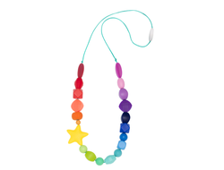 Бусы-прорезыватель из пищевого силкона Радуга, ТМ iSюминка