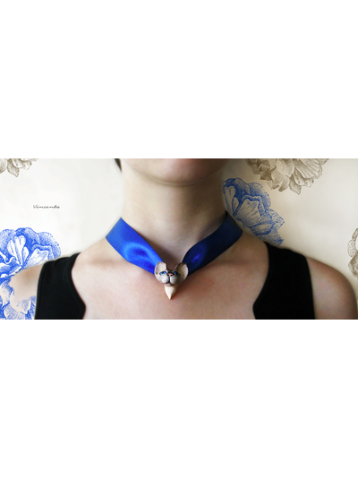 Миниатюрная подвеска &quot;Кошечка с голубыми глазами&quot;