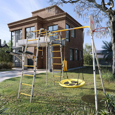 Детский спортивный комплекс для дачи ROMANA Фитнес (желтый/серый)