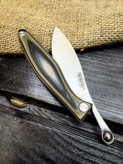 Фрикционный складной нож Канадец Малый сталь AUS10Со, рукоять G10 тайга