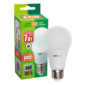 Лампа светодиодная PLED- ECO- A60 7w E27 3000K 220V/50Hz Jazzway груша