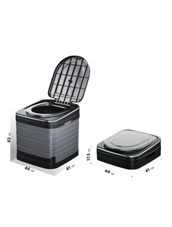 Биотуалет быстросборный #003 размер: 43х44х41см, материл пластик, нагрузка 120 кг