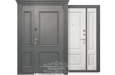 1200*2050.VENMAR. СТАЛЬ 1,8 мм. САМУРИ-2/ 100 мм. МУАР СЕРЫЙ Ral 7016/ БЕЛЫЙ СОФТ СНЕГ