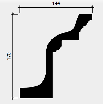 Карниз 1.50.151 - 170*144*2000мм